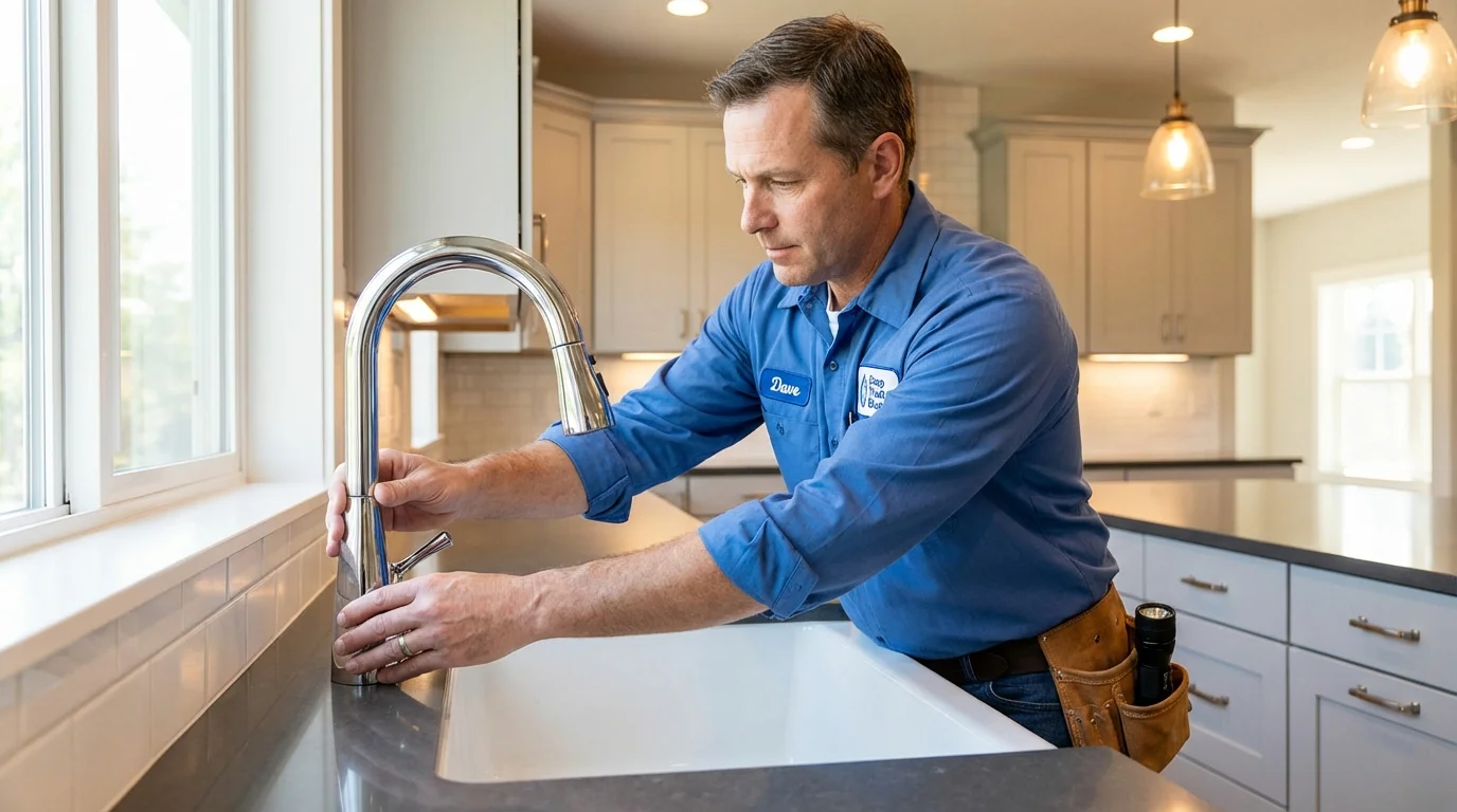 Kitchen faucet installation by Johns Plumbing LLC in Plattsmouth